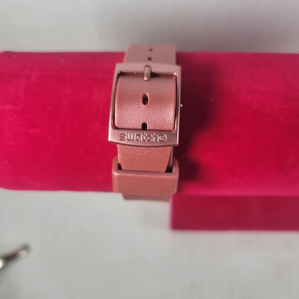 Swatch Pink Metallic Women's Watch - Picture 2 of 4